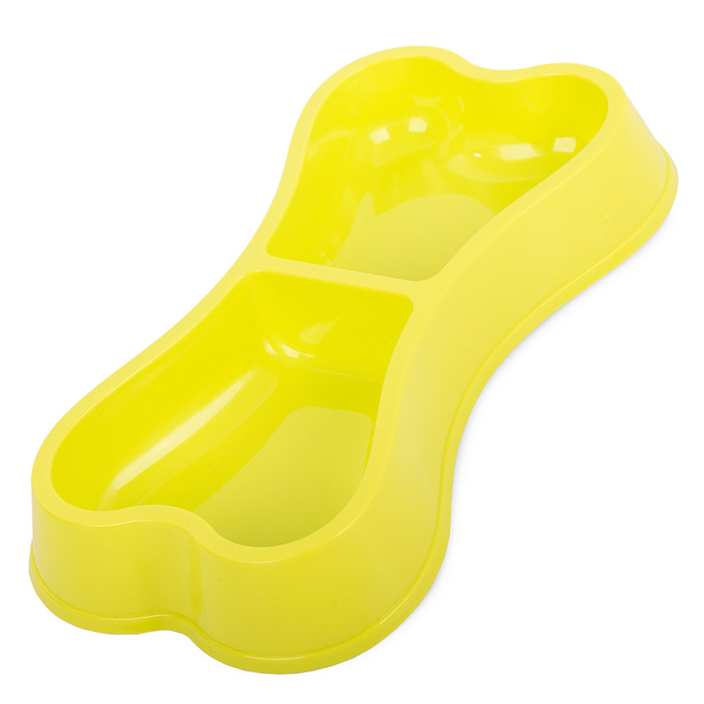 Plastikinis dvigubas dubenėlis šunims ir katėms 0,15 l