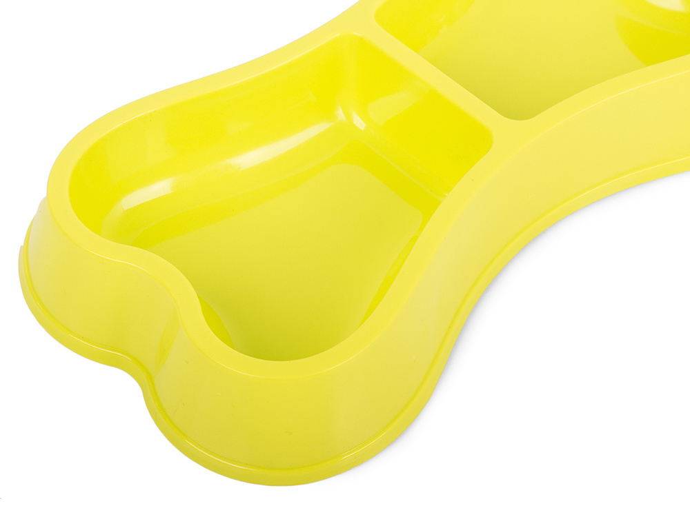 Plastikinis dvigubas dubenėlis šunims ir katėms 0,15 l