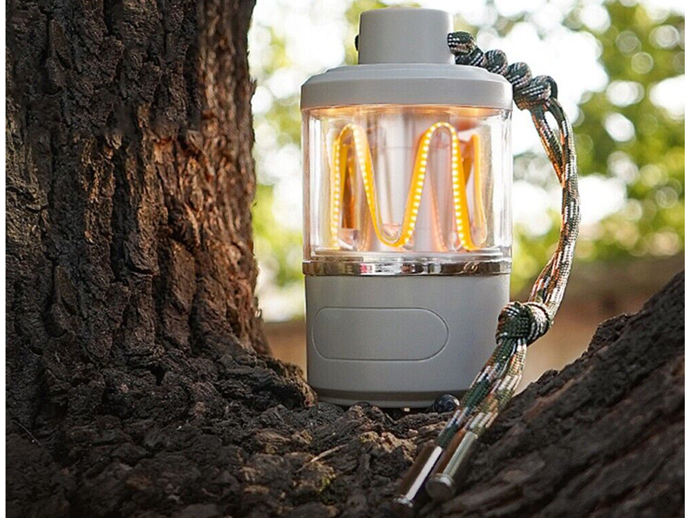 Led turistinė lempa su integruotu akumuliatoriumi ir usb