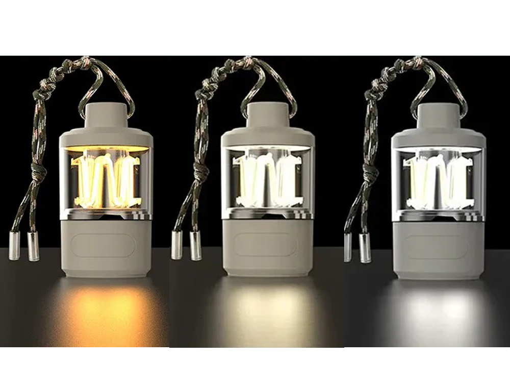 Led turistinė lempa su integruotu akumuliatoriumi ir usb