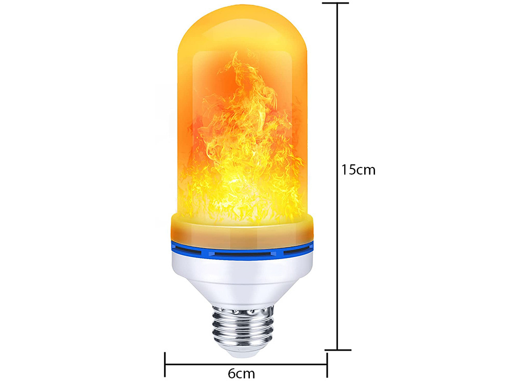 Led lemputė su liepsnos efekto šviesa e27, 9w
