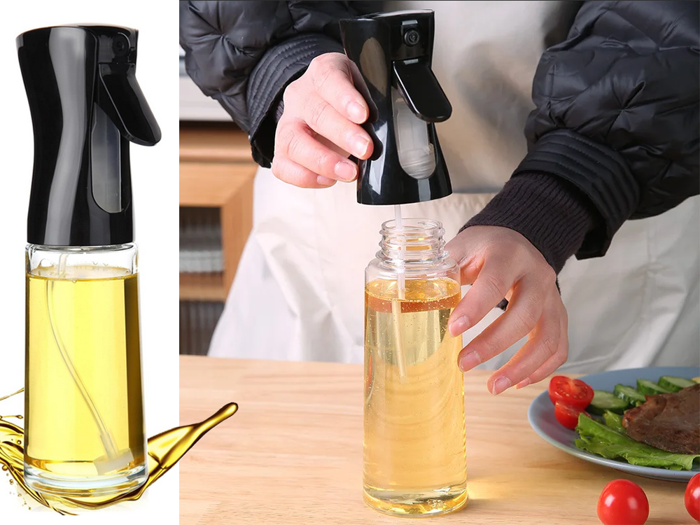Stiklinis aliejaus ir acto purkštuvas 200 ml