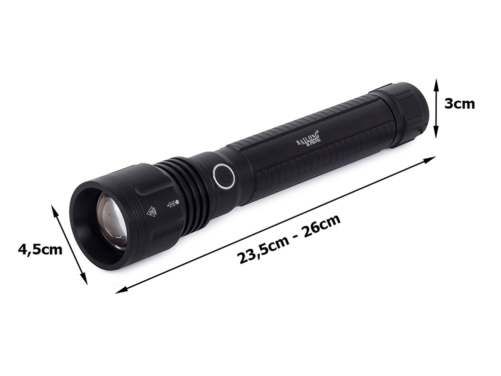 Žibintuvėlis bailong p58 led cree xhp50 su priartinimu