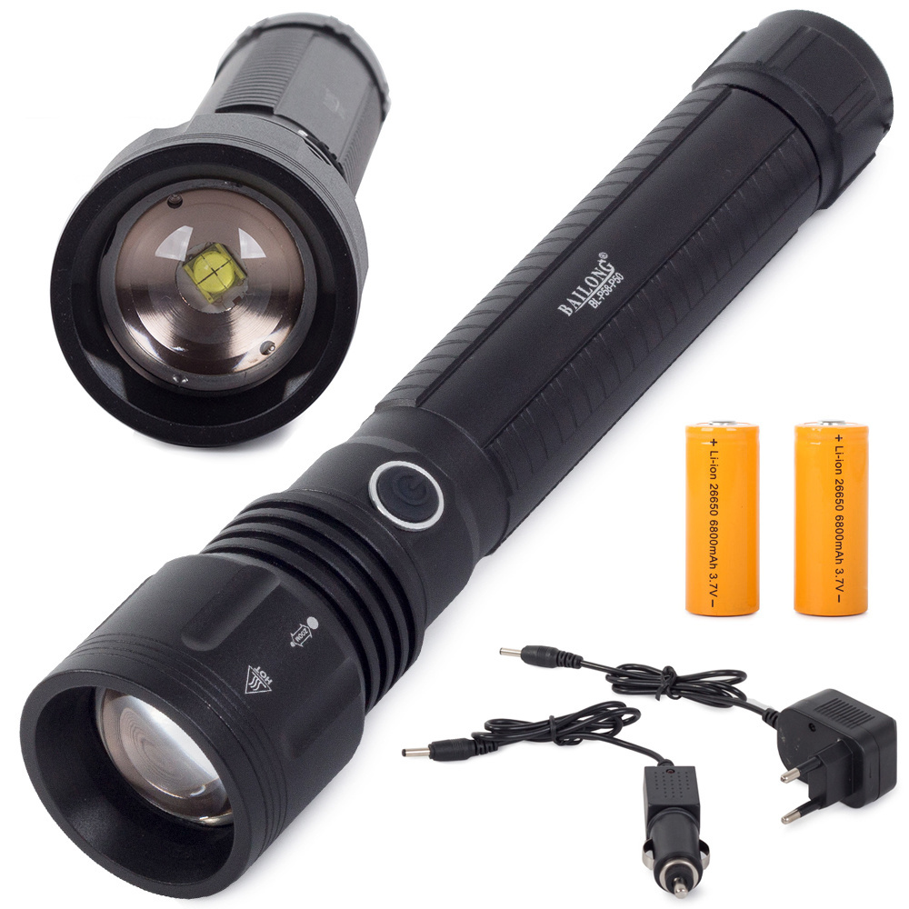 Žibintuvėlis bailong p58 led cree xhp50 su priartinimu