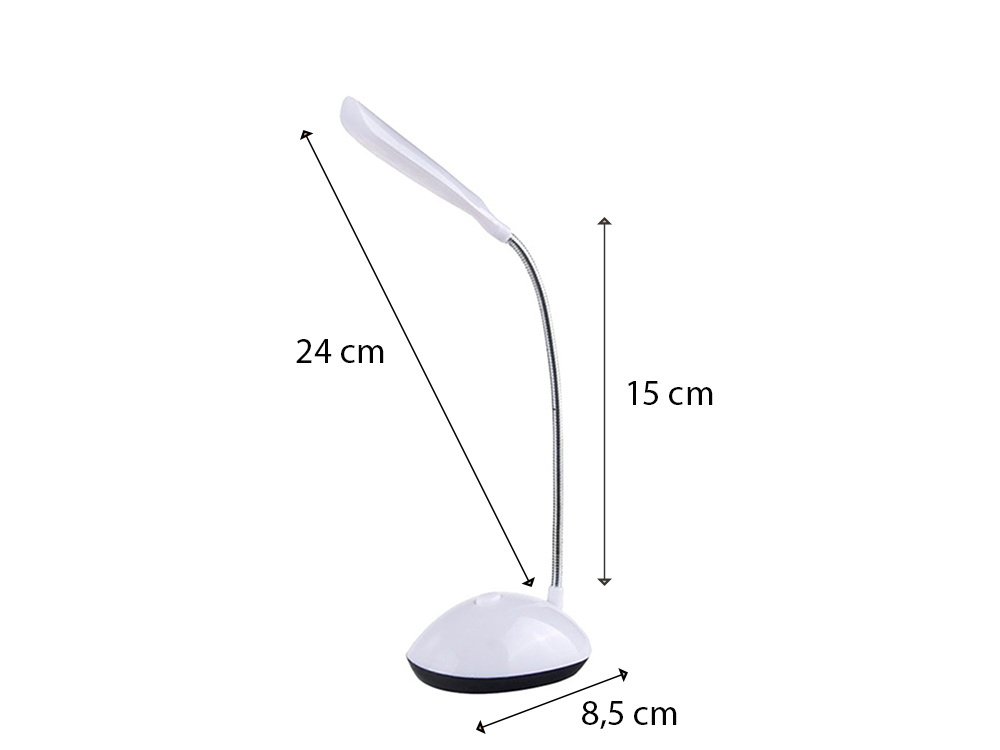 Stalinė lempa su 4 led šviestukais, baltos spalvos 2
