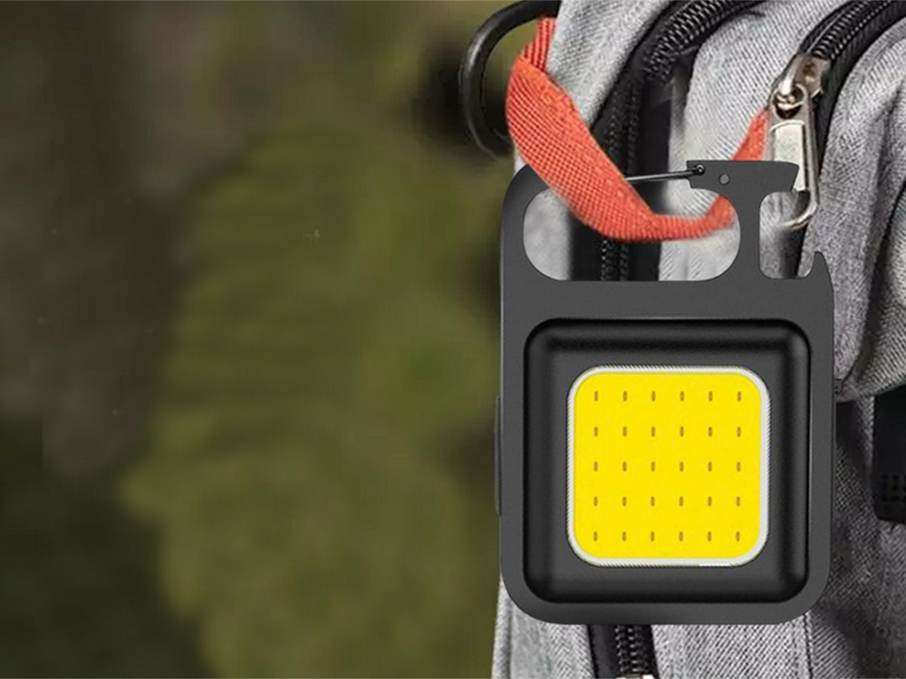 Led cob raktų pakabukas su magnetu ir usb įkrovimu