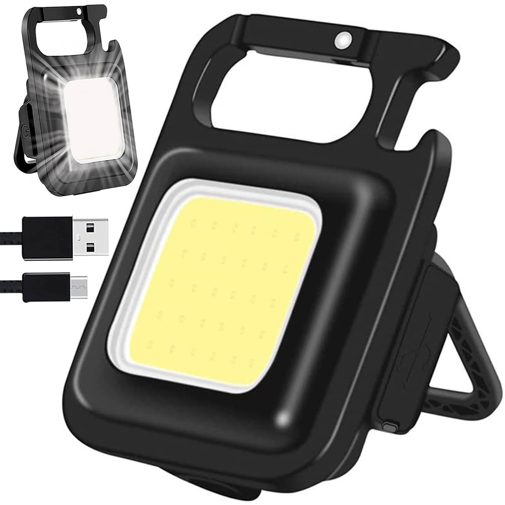 Led cob raktų pakabukas su magnetu ir usb įkrovimu