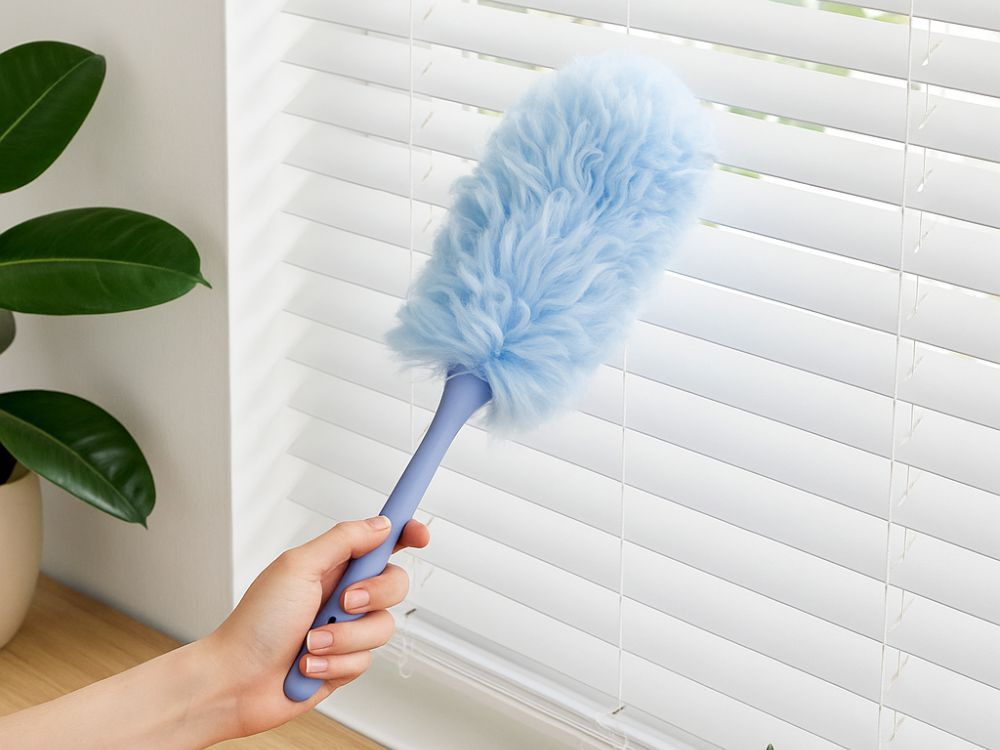 Teleskopinė mikrofibros šluotelė dulkėms ir voratinkliams 35 cm