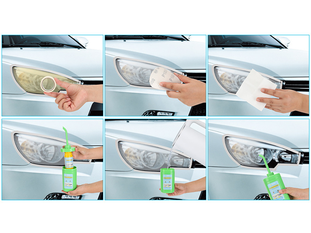 Automobilio žibintų atnaujinimo rinkinys su nano danga, 100 ml