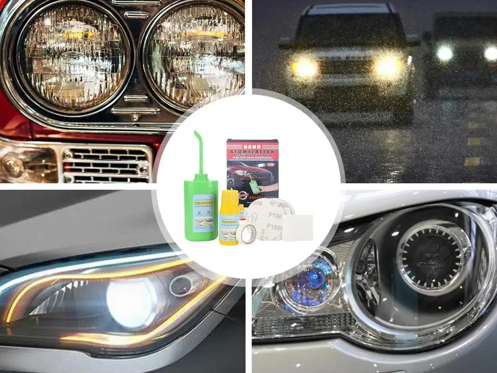 Automobilio žibintų atnaujinimo rinkinys su nano danga, 100 ml
