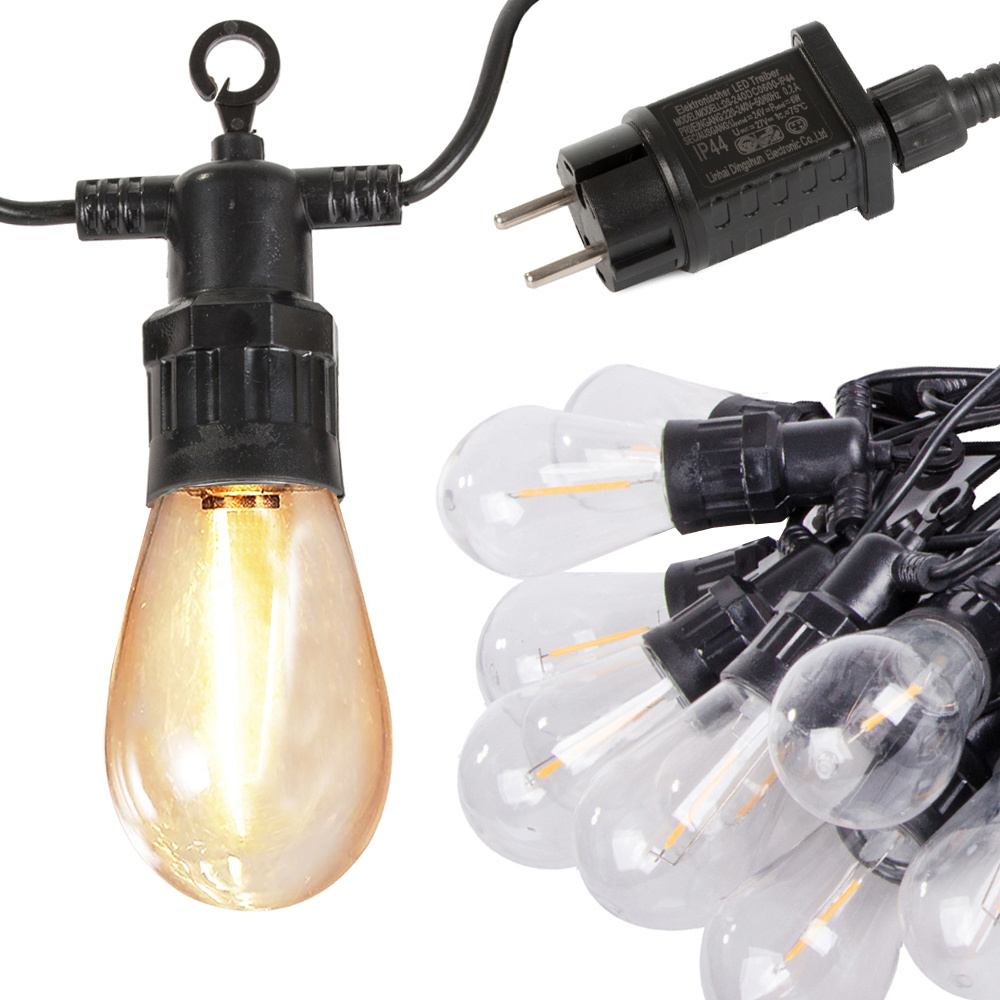 Sodo girlianda 10 led lempučių ip44 atsparumas, 10 m