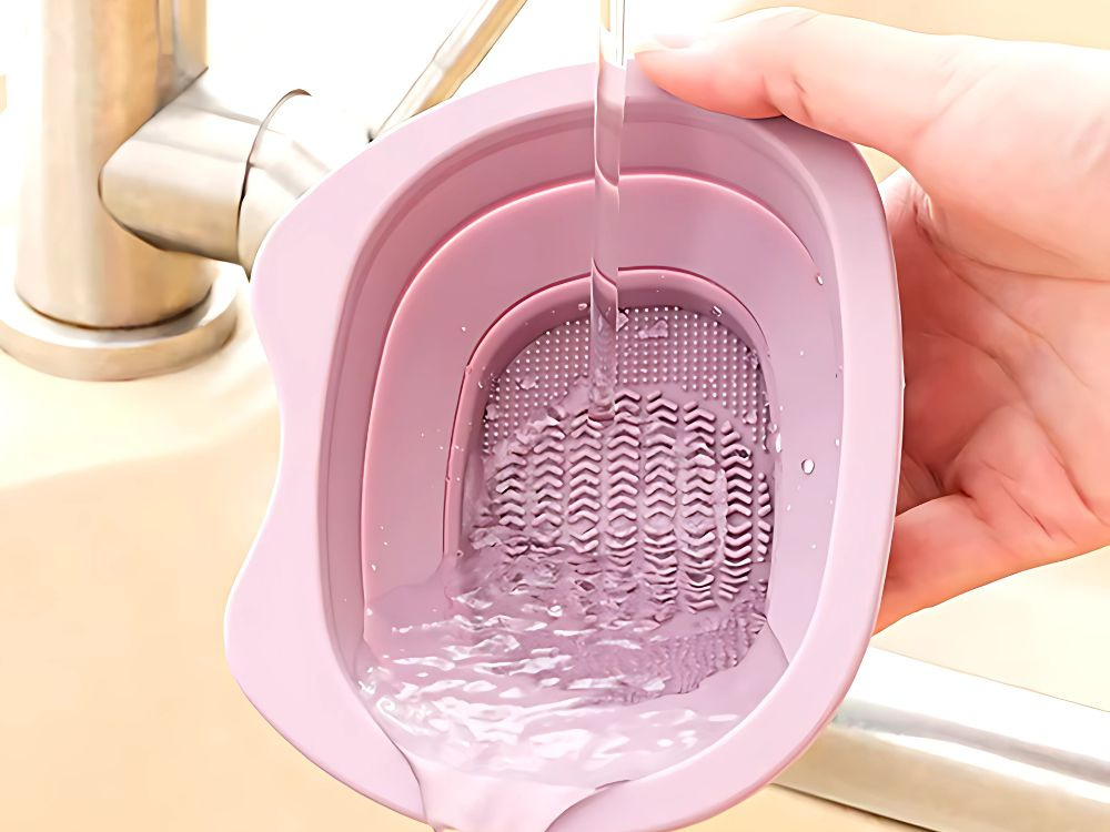 Silikoninė šepetėlių ir kempinėlių valymo lėkštė