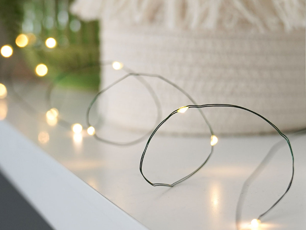 Girlianda 100 led, 10 m, šiltai balta