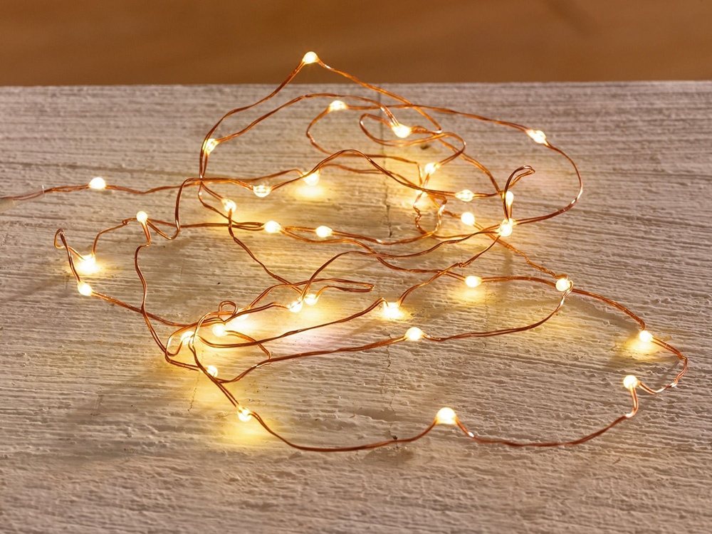 Girlianda 100 led, 10 m, šiltai balta