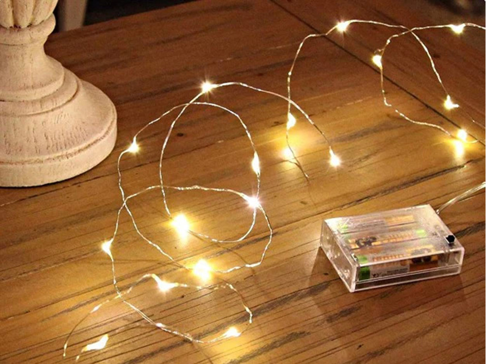 Girlianda 100 led, 10 m, šiltai balta