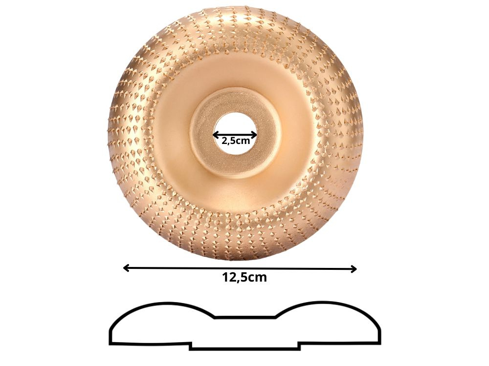 Šlifavimo diskas medienai 125 mm, volframo karbidas
