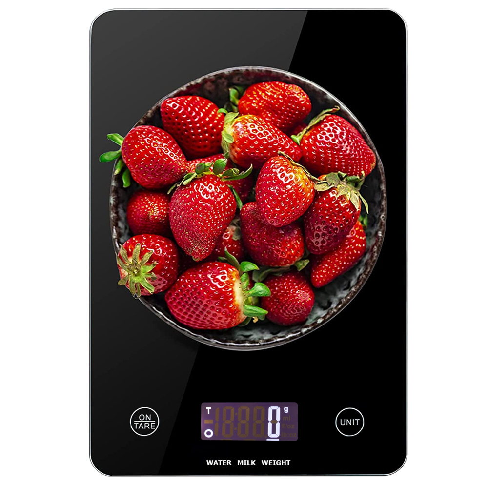 Elektroninės virtuvinės svarstyklės su lcd ekranu, 5 kg