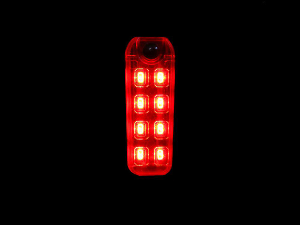 Dviračio galinis žibintas led su usb įkrovimu