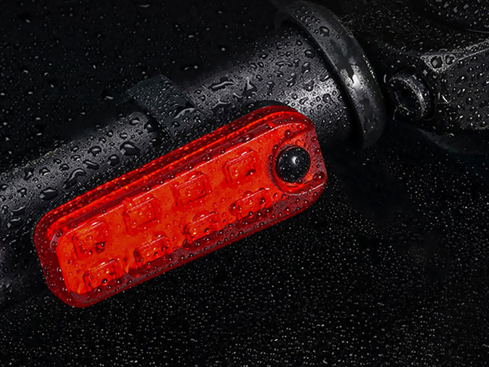 Dviračio galinis žibintas led su usb įkrovimu