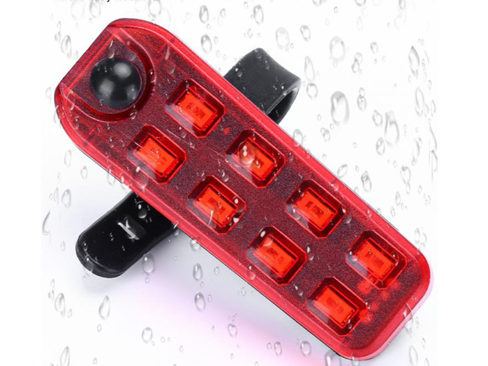 Dviračio galinis žibintas led su usb įkrovimu