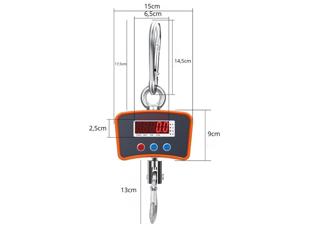 Svarstyklės 500 kg su lcd ekranu 3