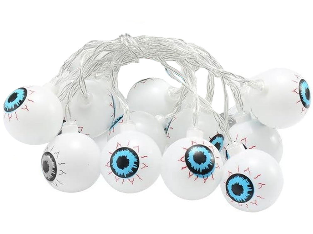 Led girlianda 10 lempučių akys halloween 195 cm