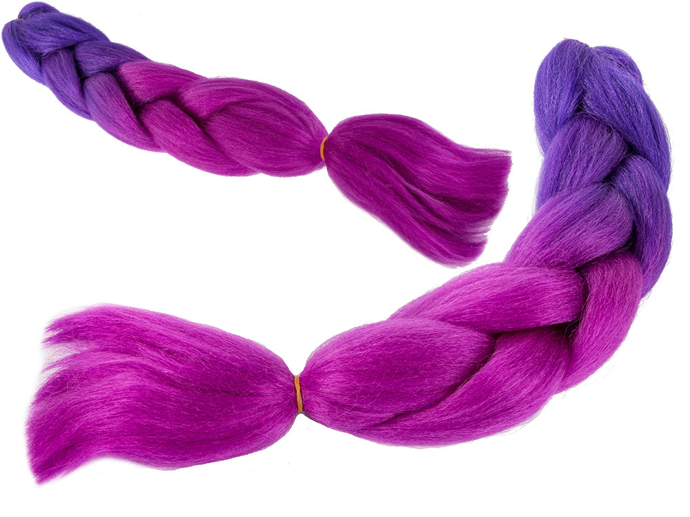 Sintetinės plaukų juostos pynėms 60 cm, violetinės spalvos
