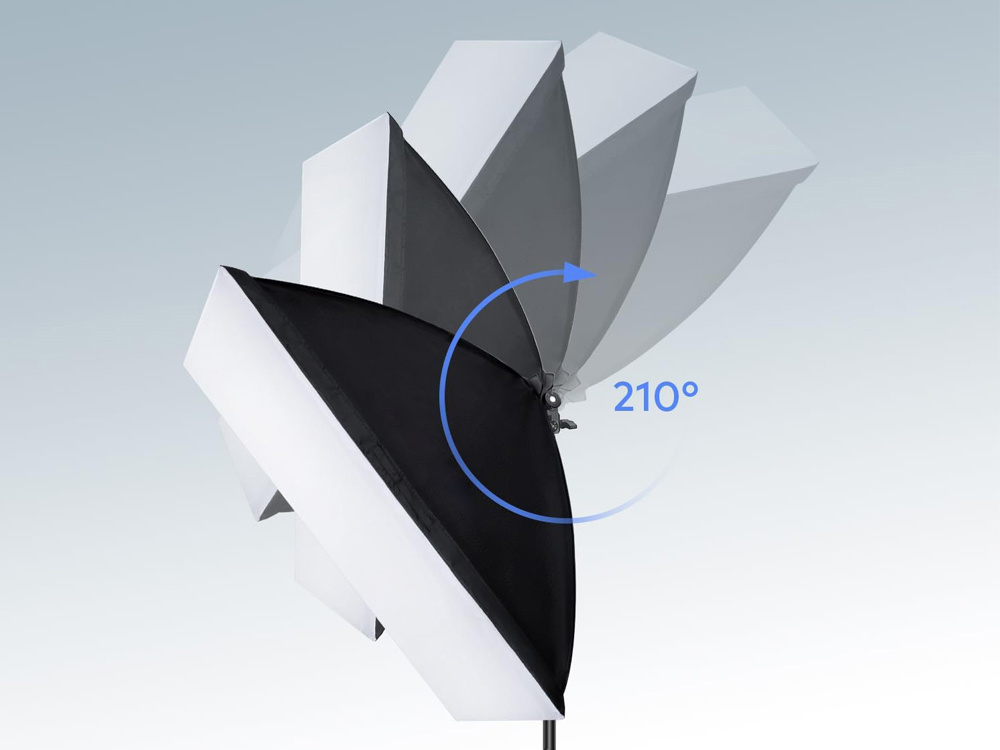 Studijinė šviesos lempa su softbox 2x 135w su stovais