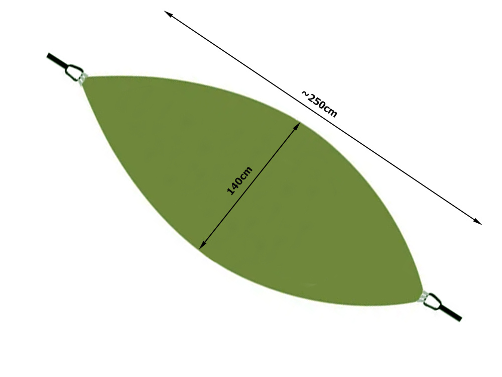 Hamakas su tinkleliu nuo uodų, poliesteris, 250x140 cm, 150 kg