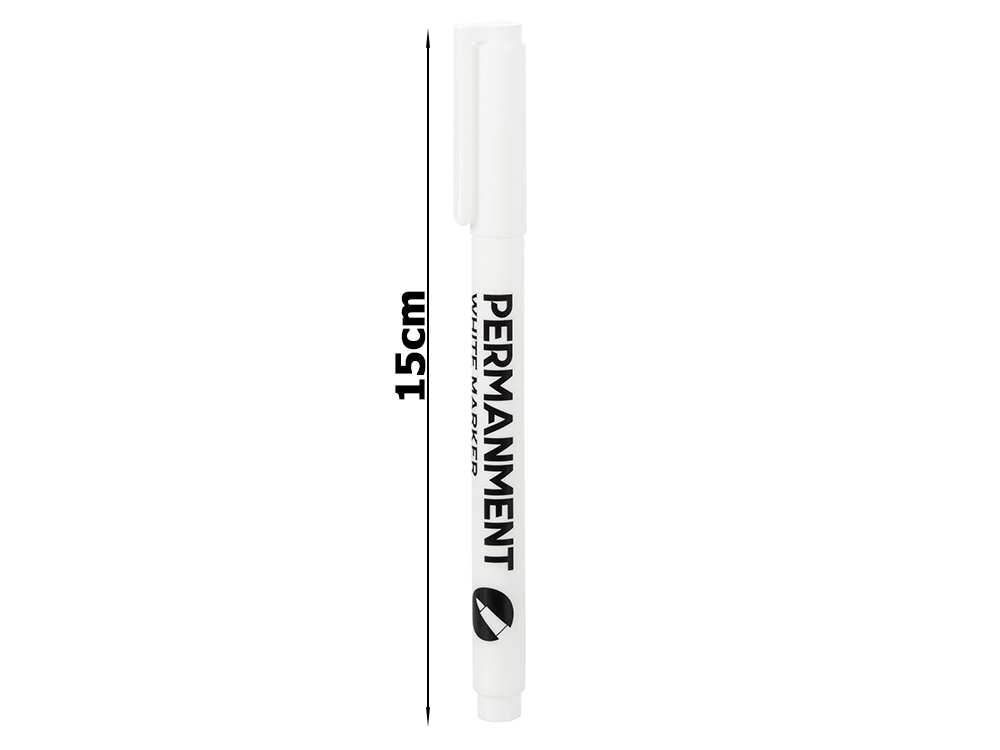 Baltas permanentinis žymeklis padangoms ir stiklui, 1 mm, 12 vnt.