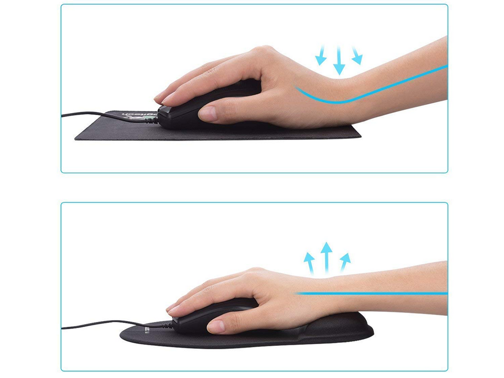Ergonomiška gelinė pelės kilimėlis su riešo atrama