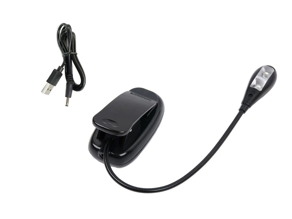 Led stalo lempa su segtuku, juoda, 30 cm