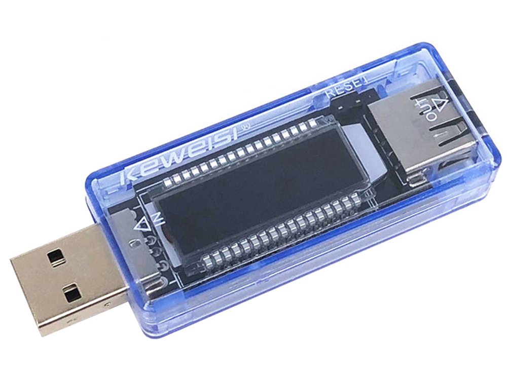 Usb voltmetras ampermetras su lcd ekranu