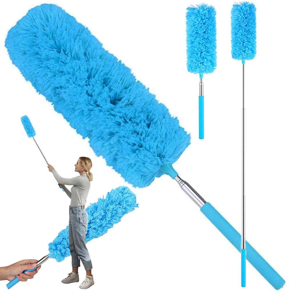 Mikropluošto teleskopinė dulkių šluota 35-83 cm, mėlyna