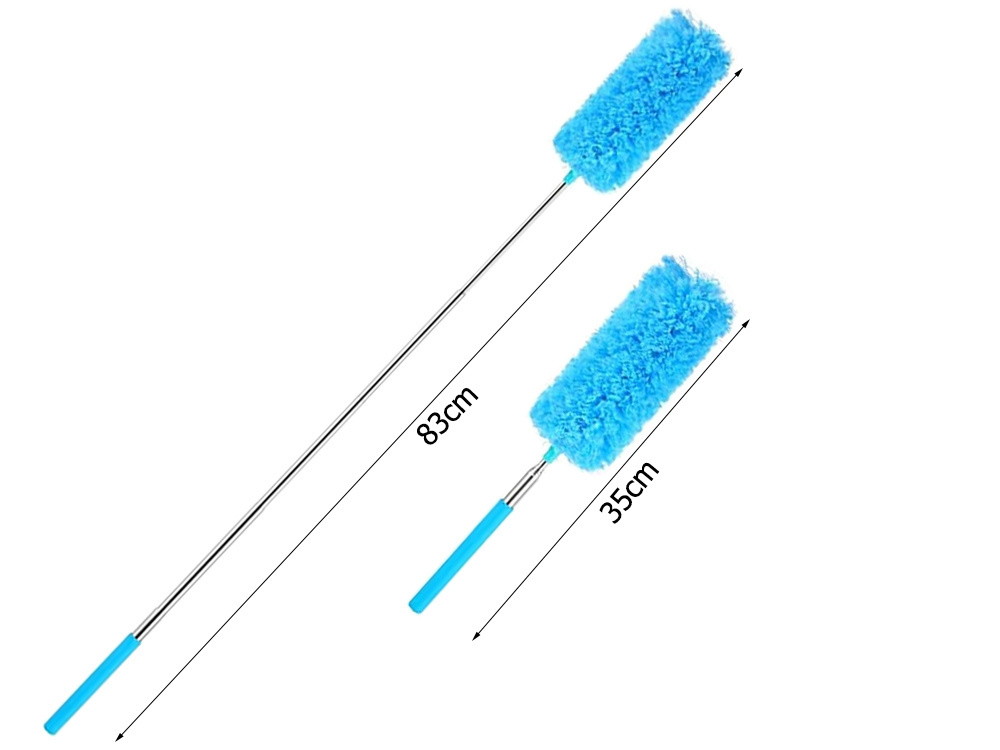 Mikropluošto teleskopinė dulkių šluota 35-83 cm, mėlyna