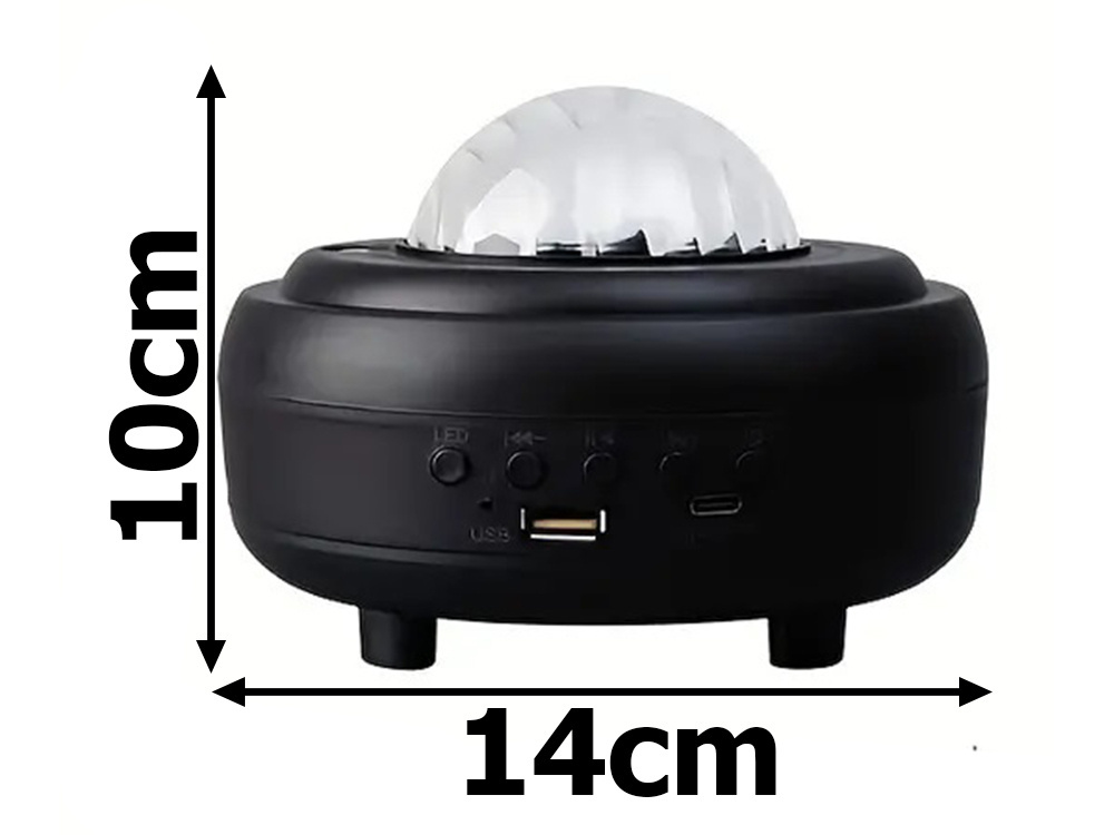 Naktinė led lempa projektorius su bluetooth garsiakalbiu