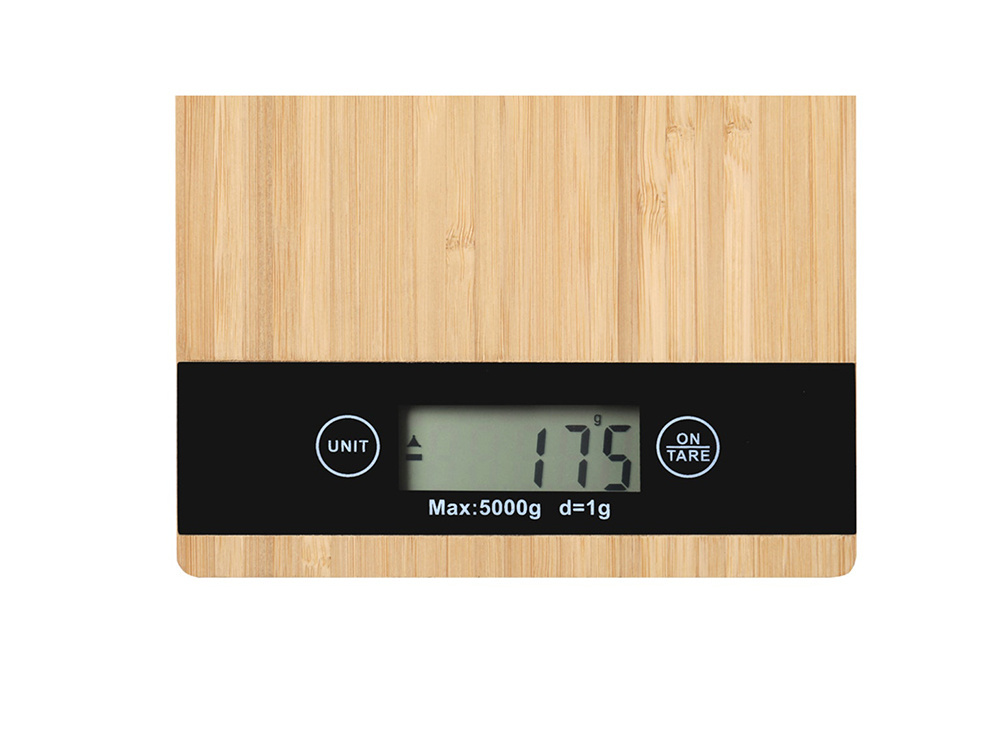 Virtuvinės svarstyklės bambukinės iki 5 kg 2