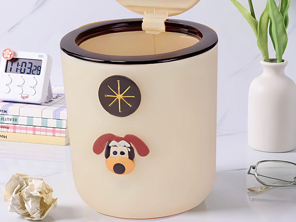 Maža šiukšlių dėžė su šuniuko motyvu, 2 l