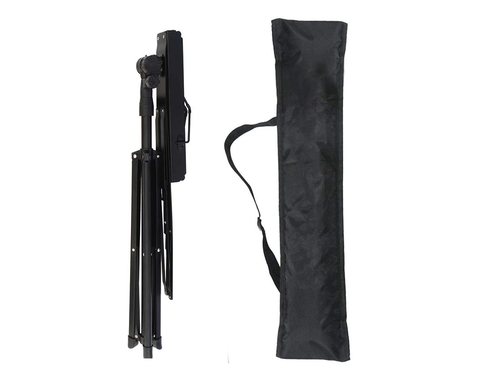 Reguliuojamas aliuminis natų stovas su dėklu, 130 cm
