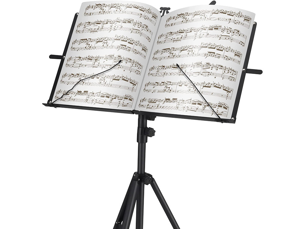 Reguliuojamas aliuminis natų stovas su dėklu, 130 cm
