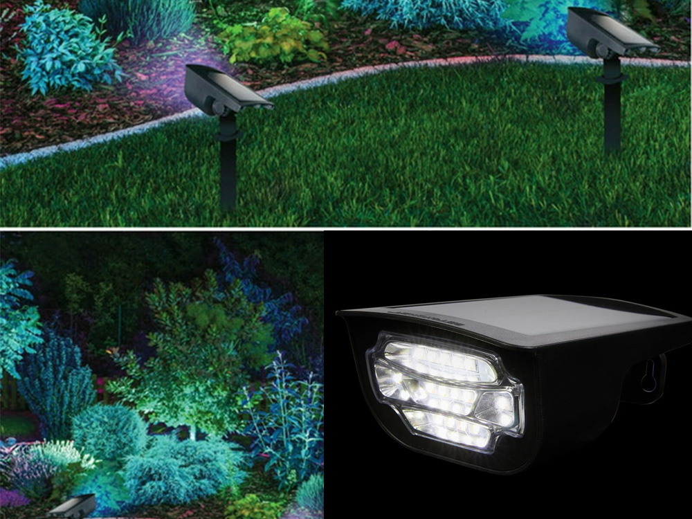 Saulės sodo lempa su led spalvomis, ip65