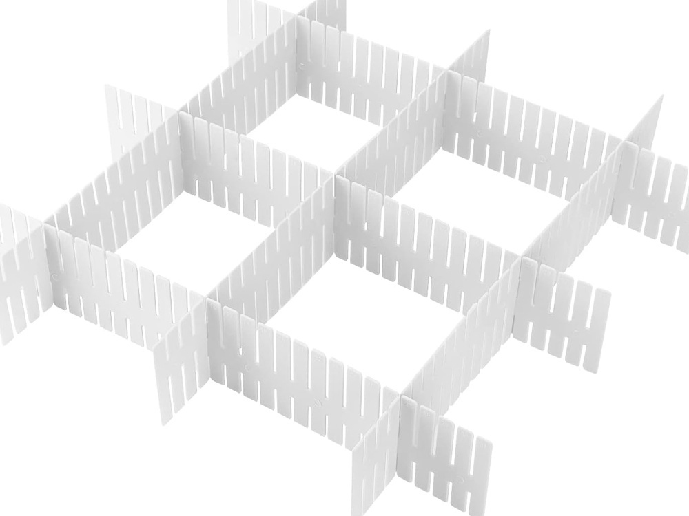 Dėklas stalčiui ir spintai, 4 vnt., 47x7 cm, baltas