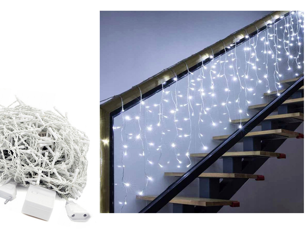 Led girlianda 300 šviesos diodų, 10 m, šaltai balta