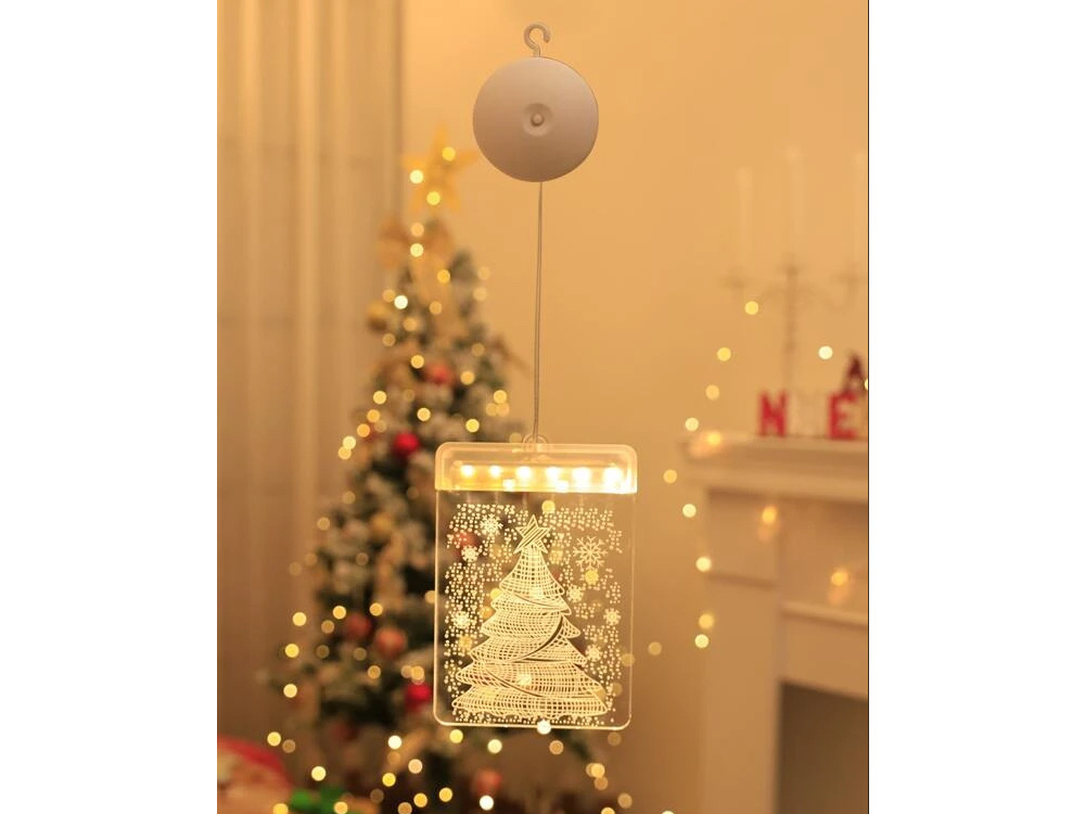 Led vitražas langui, 17 x 11,5 cm, šiltai baltas