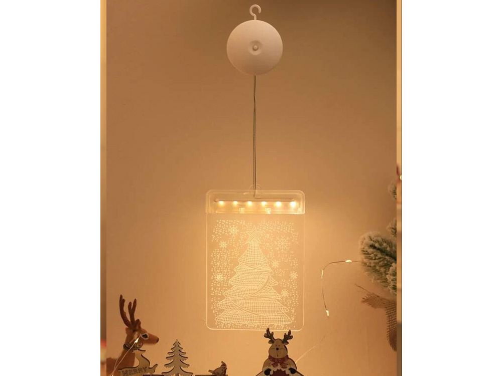 Led vitražas langui, 17 x 11,5 cm, šiltai baltas