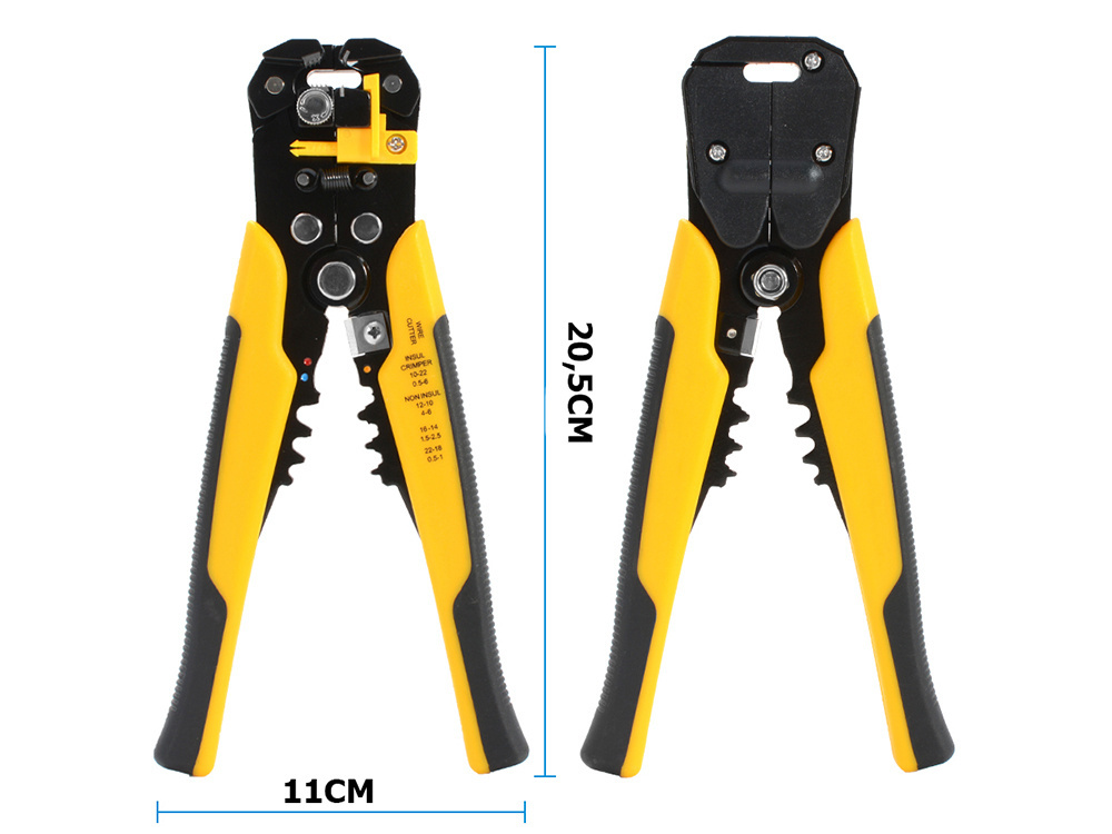 Izoliacijos nuėmimo ir kabelių užspaudimo įrankis 0,2-6 mm²