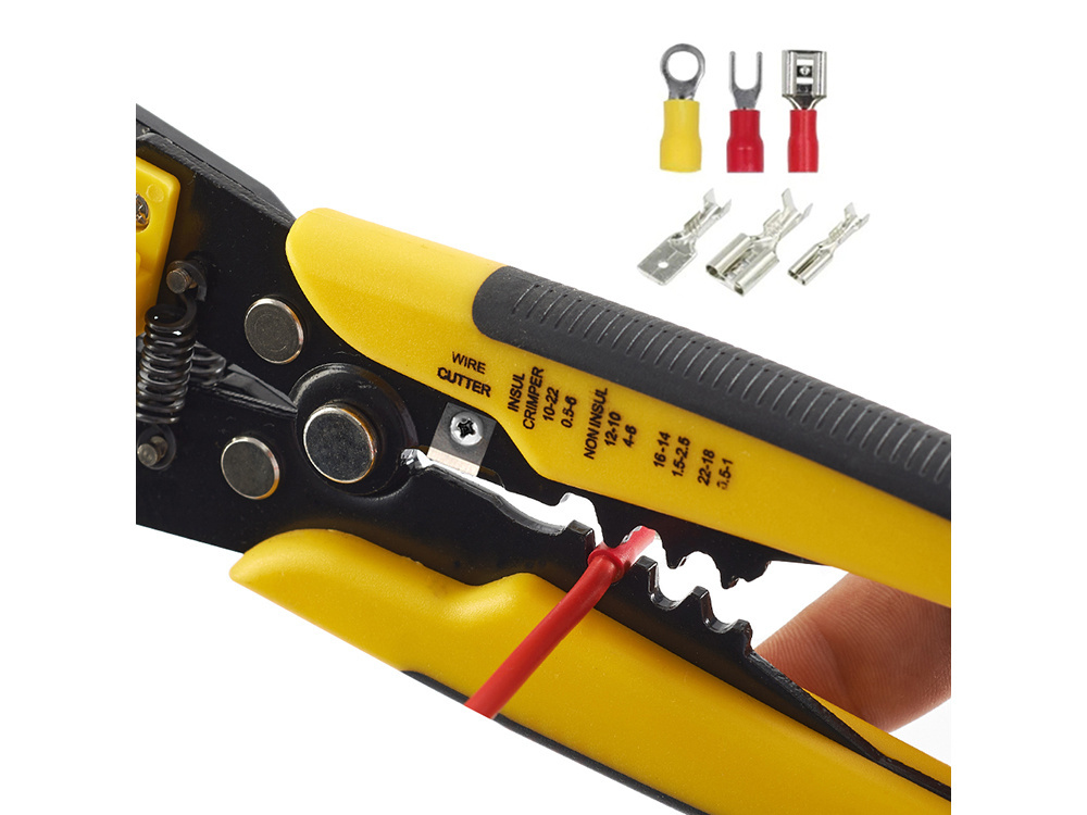 Izoliacijos nuėmimo ir kabelių užspaudimo įrankis 0,2-6 mm²