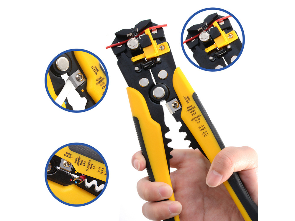 Izoliacijos nuėmimo ir kabelių užspaudimo įrankis 0,2-6 mm²
