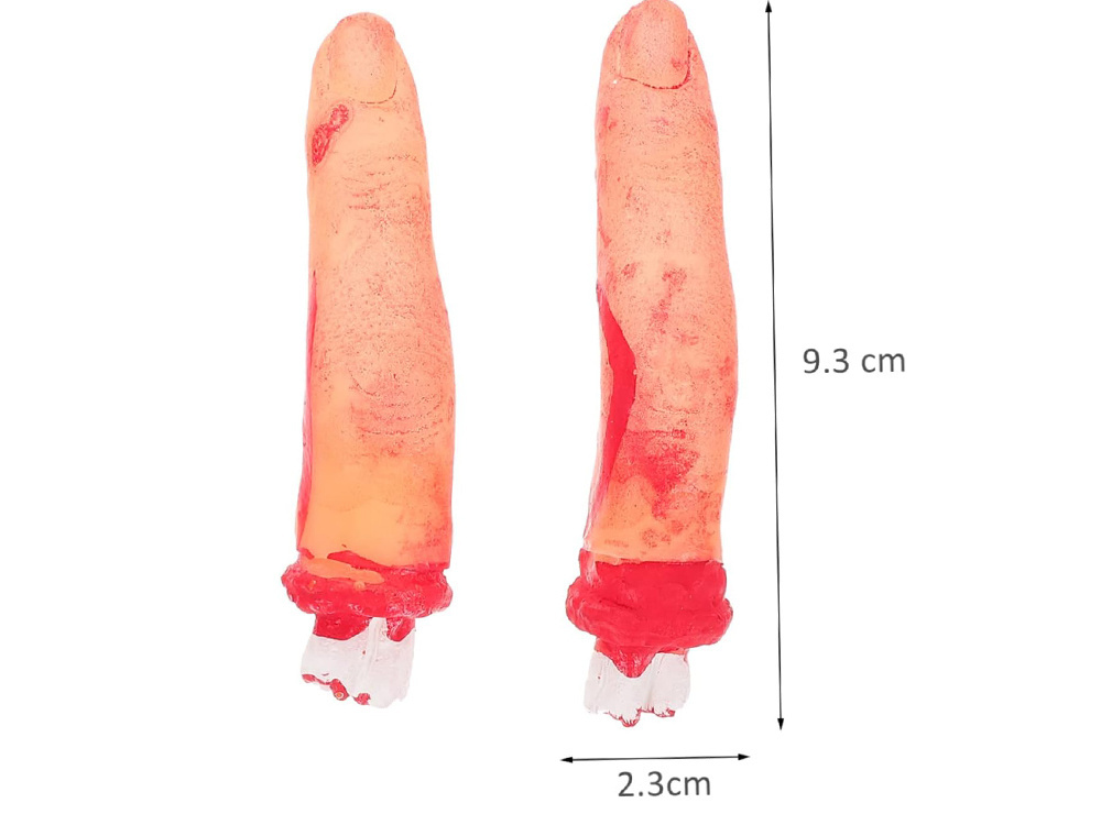 Helovino dekoracijos dirbtiniai pirštai, 5 vnt.