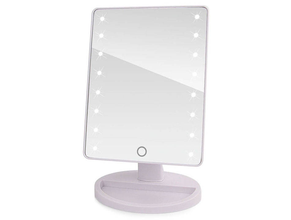 Kosmetinis veidrodis su led apšvietimu, 180° pasukimu